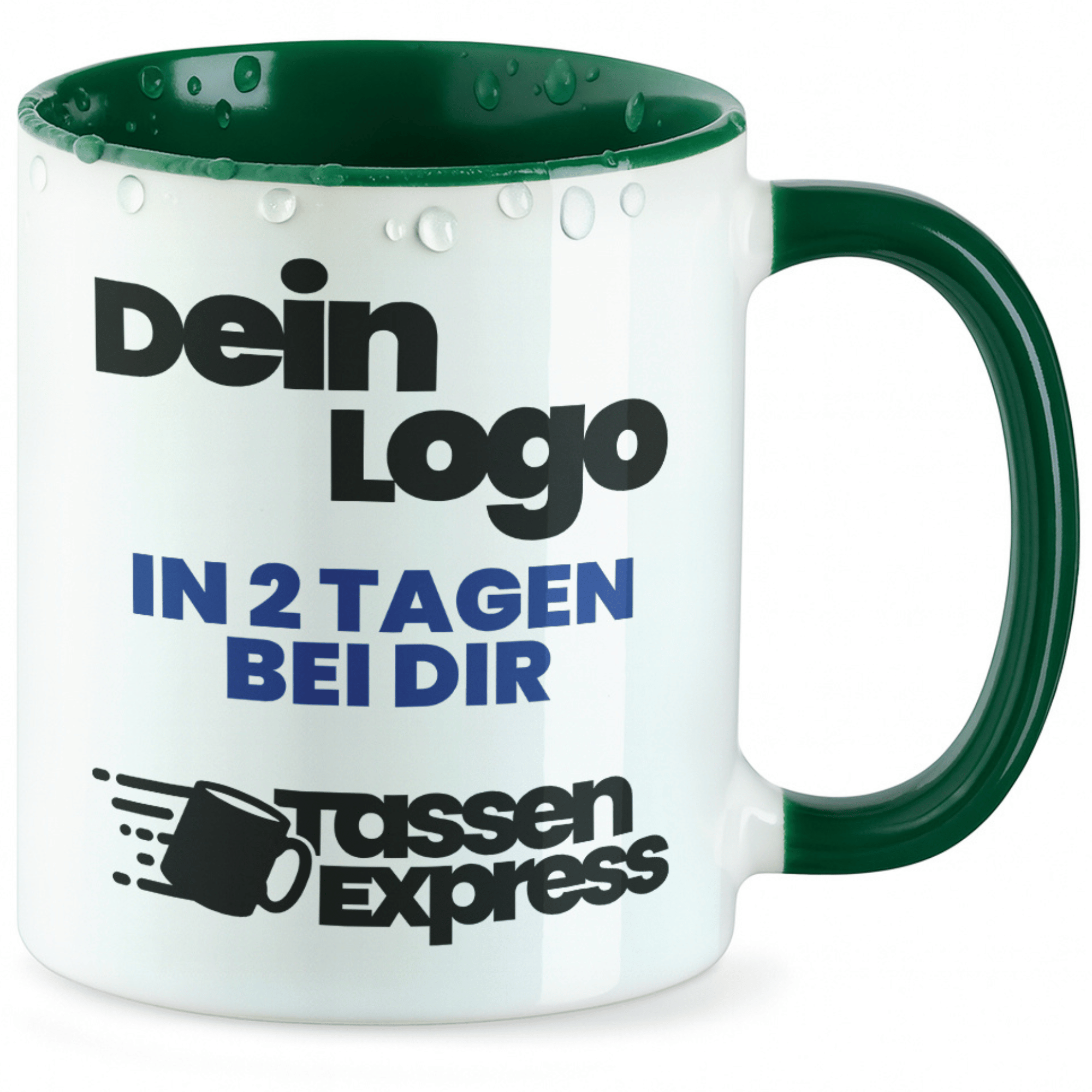 #Farbe_Grün
Weiße Keramik-Tasse mit logo bedruckt. Jetzt Tasse mit Firmenlogo bedrucken lassen