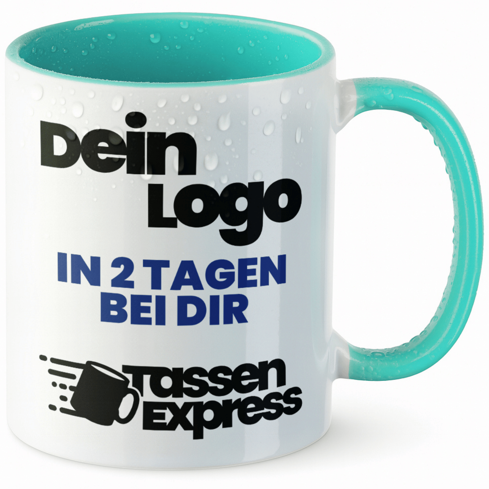 #Farbe_Mint
Mint Keramik-Tasse mit Logo bedruckt. Jetzt Tasse mit Firmenlogo bedrucken lassen