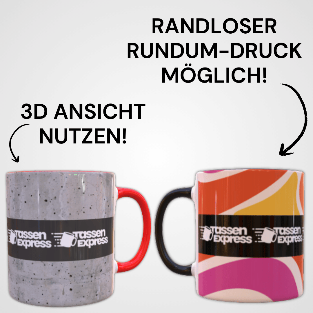 TassenExpress - Becher Keramik Tasse mit Logo bedruckt 325ml Firmenlogo