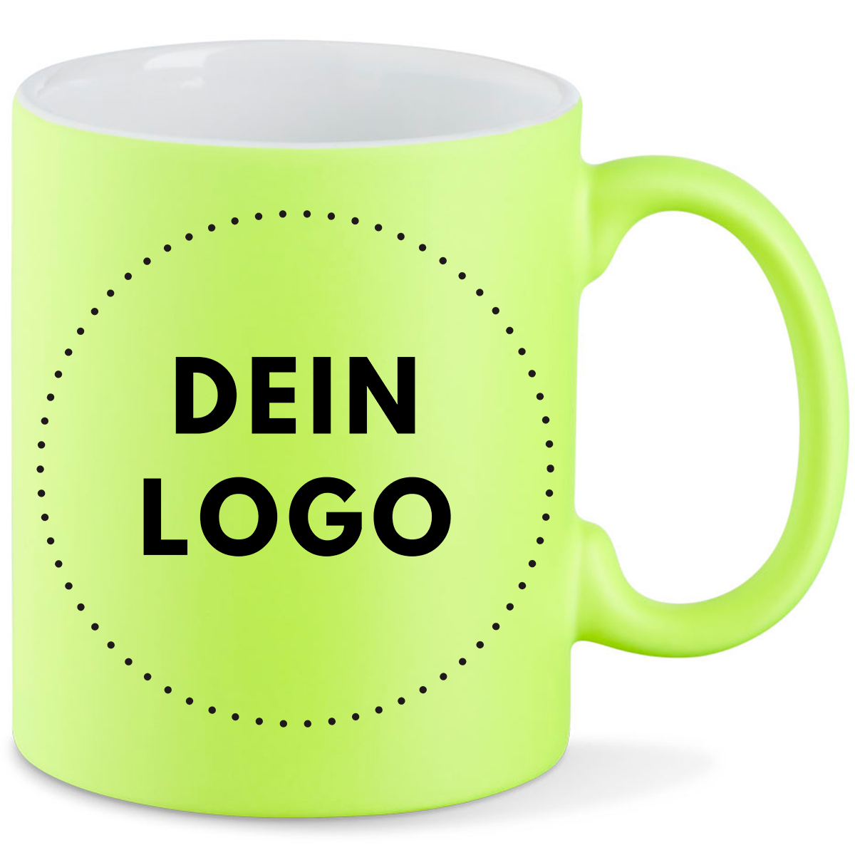 Neon-Tasse Becher Keramik Tasse mit Logo bedruckt 325ml Firmenlogo