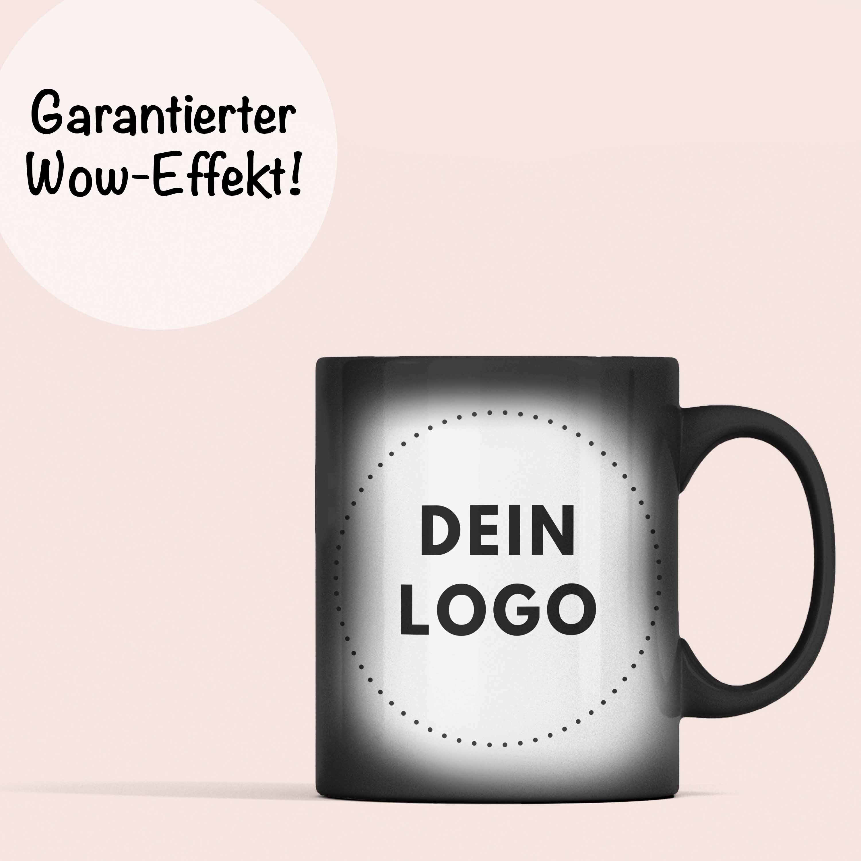 TassenExpress - Farbwechsel-Tasse Zaubertasse mit Logo Schimmert Leicht Durch