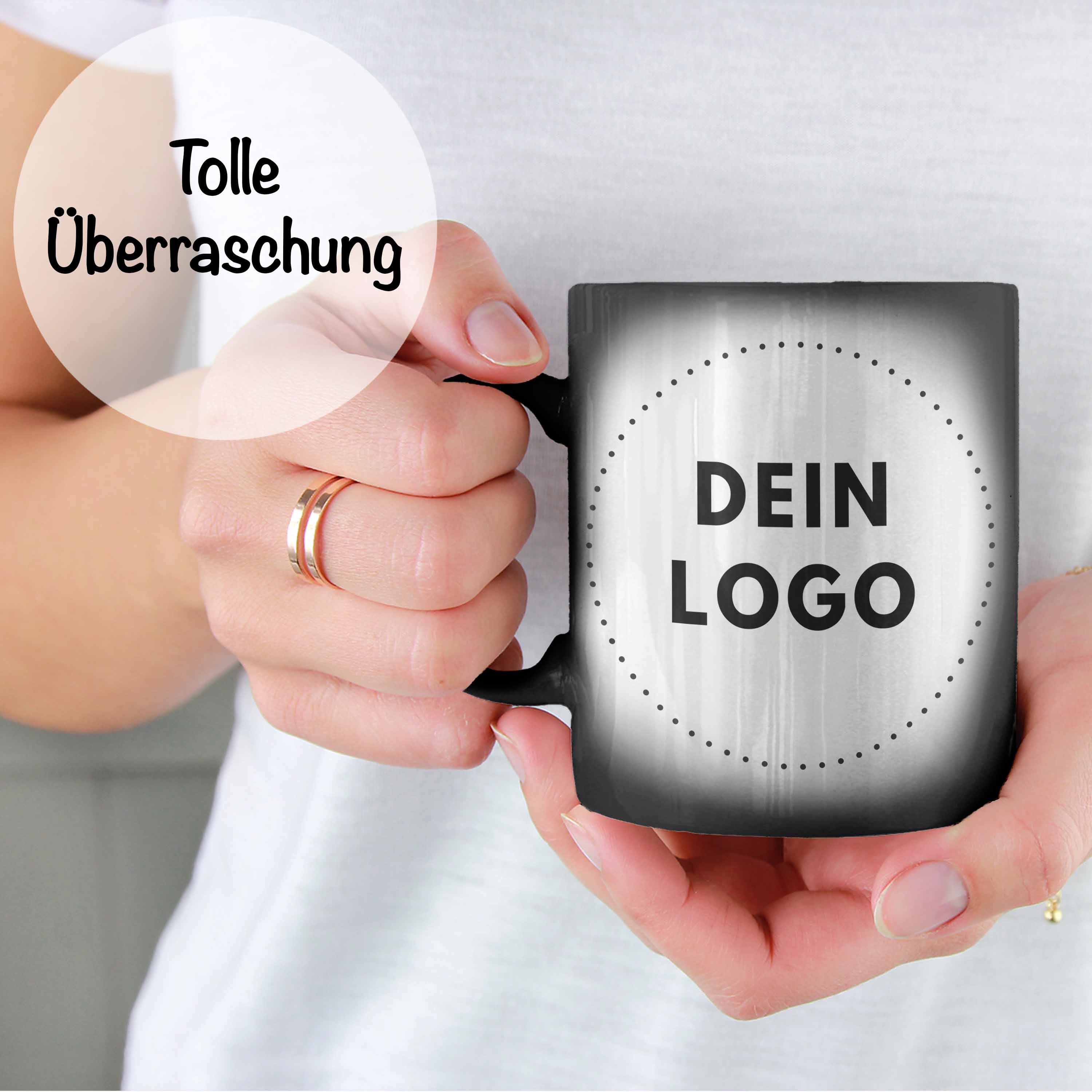 TassenExpress - Farbwechsel-Tasse Zaubertasse mit Logo Schimmert Leicht Durch
