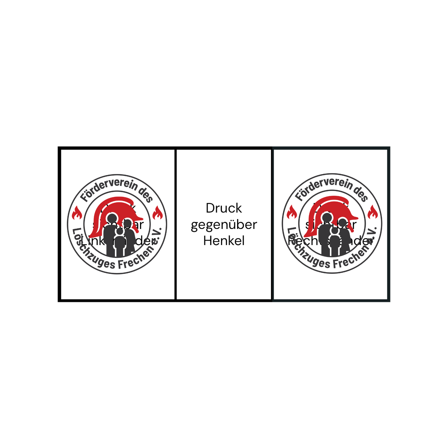 Glas-Tasse Becher Klar und Satiniert Tasse mit Logo bedruckt 325ml Firmenlogo